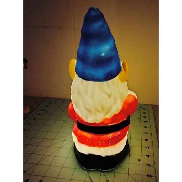 Holiday Time Light Up Gnome 11 Inch Blow Mold Indoor Outdoor Christmas - Picture 3 of 7